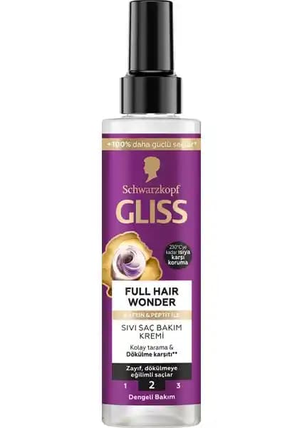 Gliss Full Hair Wonder Dökülme Karşıtı Sıvı Saç Bakım Kremi ile Saçlarınızı Güçlendirin