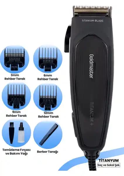 Goldmaster GM-8116 Titanyum Kaplamalı Saç ve Sakal Kesme Makinesi Özellikleri ve Kullanıcı Yorumları
