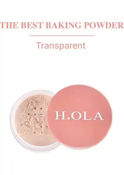 H.OLA Baking Powder ve Makyaj Sabitleyici Toz Pudra ile Gün boyu doğal ve mat görünüm
