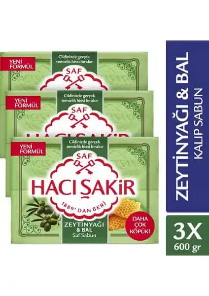 Hacı Şakir Zeytinyağı ve Bal Saf Kalıp Sabun: Geleneksel ve Doğal Temizlik Ürünleri