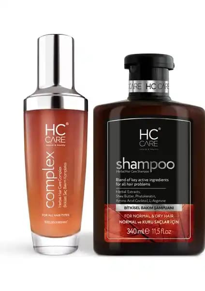 Hc Care Kompleks ve Şampuan 2'li Saç Bakım Seti Doğal ve Güçlü Saçlar İçin