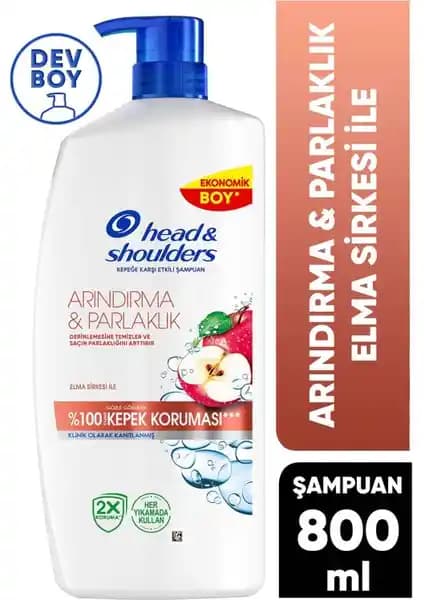 Head&Shoulders Elma Sirkesi Şampuanı: Kepek Önleyici ve Doğal Saç Bakım Ürünü