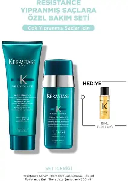 Kerastase Resistance Yıpranmış Saçlar İçin Onarıcı Bakım Seti Güçlü ve Sağlıklı Saçlar İçin
