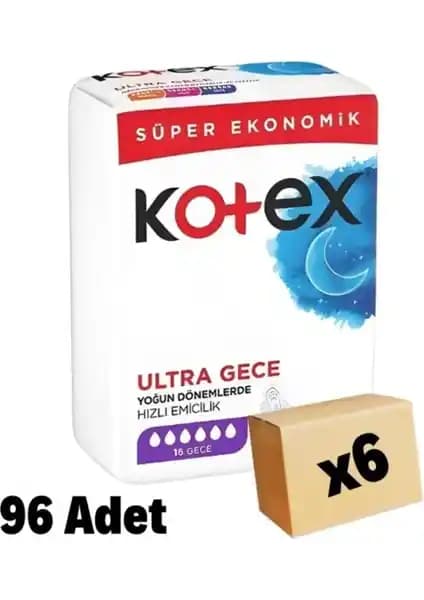 Kotex Ultra Quadro Süper Eko Gece Hijyenik Pedleri Güvenli ve Konforlu Koruma Sağlar