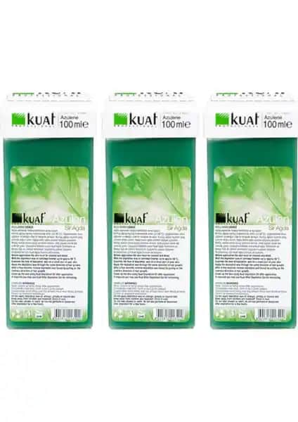 Kuaf Kartuş Ağda 3'lü Set Azulen Hassas Ciltler İçin Yatıştırıcı ve Etkili
