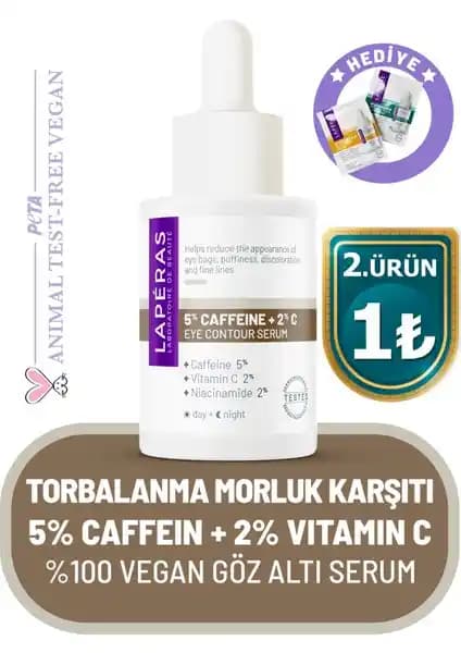 Laperas 5% Kafein ve 2% Vitamin C Göz Altı Serumu: Güçlü ve Güvenilir Göz Çevresi Bakımı