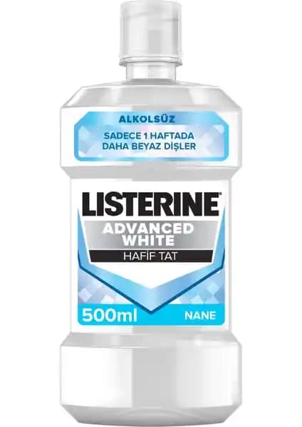 Listerine Advanced White Hafif Tat 500 ml ile Güçlü ve Güvenilir Ağız Bakımı Çözümü