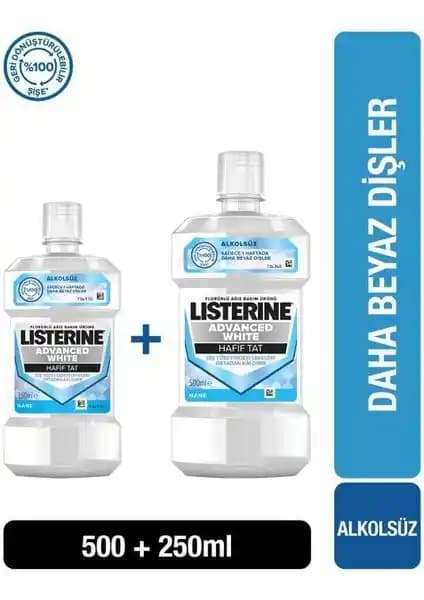 Listerine Advanced White Hafif Tat Alkolsüz Ağız Bakım Suyu: Günlük Temizlik ve Ferahlık Sağlayan Ürün
