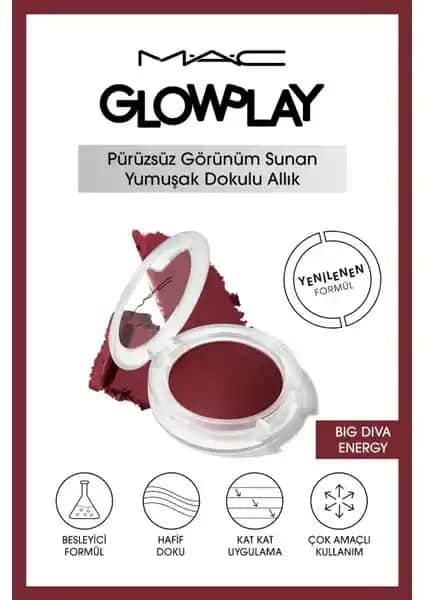 Mac Glow Play Allık Big Diva Energy: Doğal Parlaklık ve Yumuşak Uygulama Özellikleri