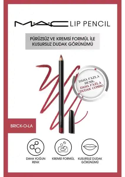 MAC Lip Pencil Dudak Kalemi: Renk Çeşitliliği ve Uzun Süre Dayanıklılık Sağlayan Makyaj Kalemi