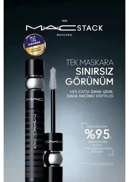 Mac Macstack Maskara: Uzun ve Hacimli Kirpikler İçin Günlük Kullanım Maskarası