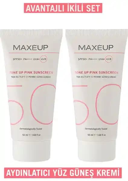 Maxeup Ton Eşitleyici ve Ay<dı>nlatıcı Güneş Kremi Yüksek SPF Koruma ve Doğal Işıltı Sağlar