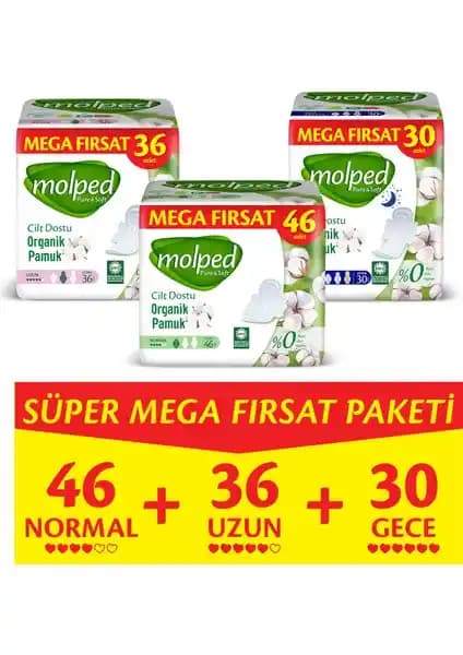 Molped Pure&Soft Mega Karma Paket: Doğal ve Konforlu Hijyenik Pedler İçin Güvenilir Seçenek