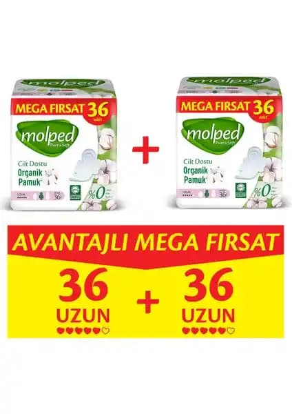 Molped Pure&Soft Uzun Avantajlı Mega Fırsat Paketi: Yüksek Konfor ve Güvenle Günlük Hijyen