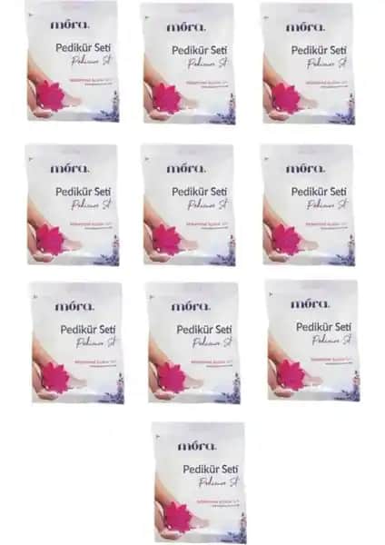 Mora Susuz Pedikür Seti 10 Adet Evde Profesyonel Ayak Bakımı Çözümü