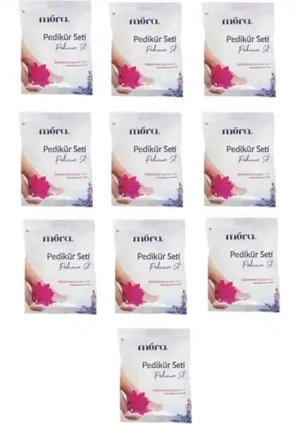 Mora Susuz Pedikür Seti 10 Adet Evde Profesyonel Ayak Bakımı Çözümü