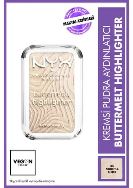 NYX Buttermelt Highlighter Kremsi Pudra ile Doğal ve Parlak Güzellik Yaratın