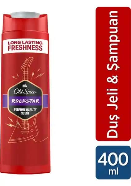 Old Spice Rockstar Erkek Duş Jeli ve Şampuan: Ferahlatıcı ve Çok Yönlü Erkek Bakımı