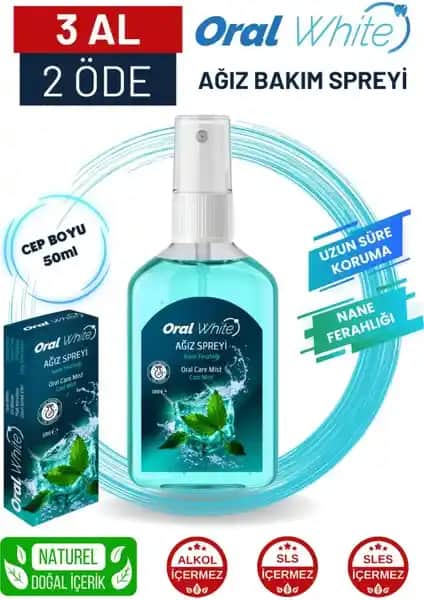 Oral White Cleaning Pro Ağız Kokusu Önleyici Sprey Günlük Kullanım İçin Etkili ve Pratik Çözüm