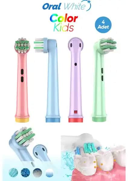 Oral White Kids Hassas Yedek Başlıklar: Güvenli ve Renkli Diş Temizliği Çözümü