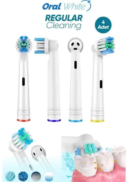 Oral White Regular Cleaning Yedek Başlıkları ile Diş Sağlığınızı Koruyun