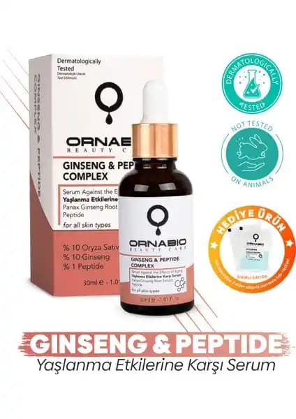 Ornabio Ginseng ve Peptit Serumu ile Cilt Yenileme ve Yaşlanma Karşıtı Bakım