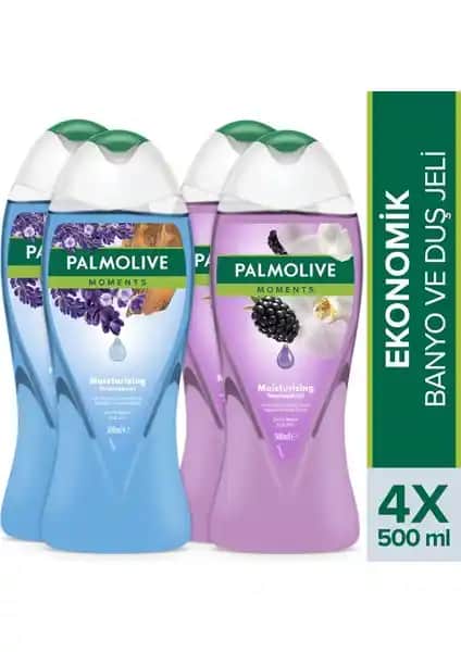 Palmolive Moments Nemlendirici Banyo ve Duş Jeli: Doğal içeriklerle ferahlatıcı temizlik ve cilt bakımı sağlayan ürün