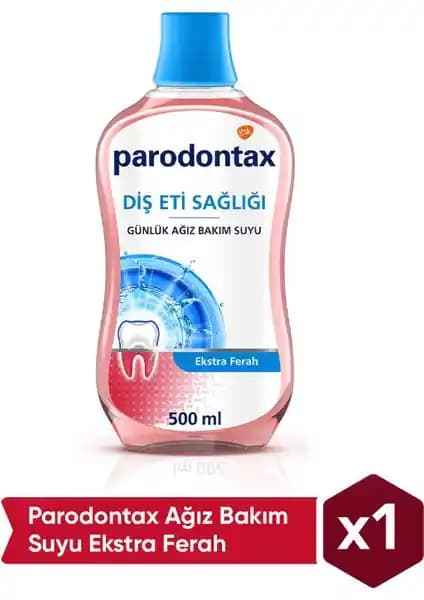 Parodontax Diş Eti Bakımı Ekstra Ferah Ağız Bakım Suyu 500ml Sağlıklı Gülüşler İçin