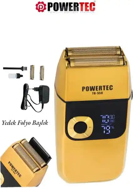 Powertec TR-550 Şarjlı Günlük Sakal Tıraş Cihazı: Pratik, Etkili ve Uzun Pil Ömrü