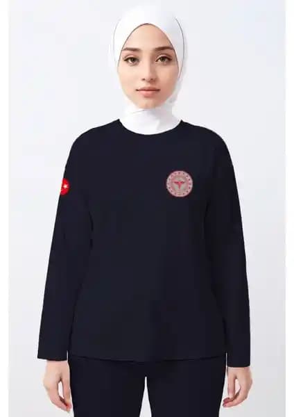 Pratik Medikal Lacivert 112 Acil Sağlık Tişörtü Güvenlik ve Profesyonellik İçin Uygun