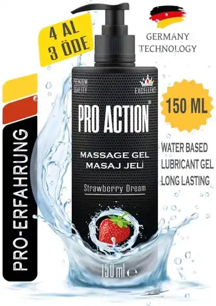 Pro Action Jel Strawberry 150ml - Doğal Çilek Aromasıyla Ferahlatıcı ve Güvenilir Cilt Bakım Ürünü