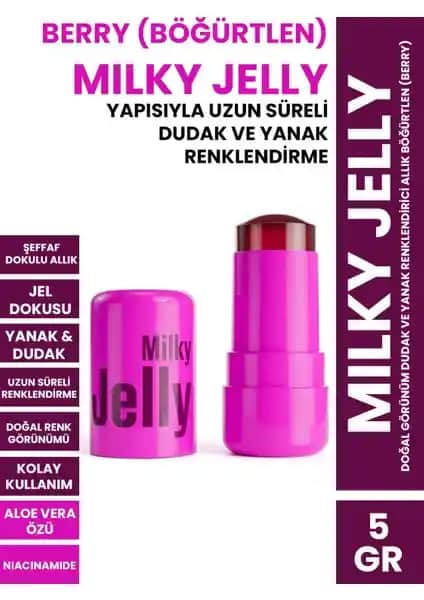 Procsın Milky Jelly Dudak ve Yanak Renklendirici Allık Berry 5g Doğal Görünüm İçin Uygun