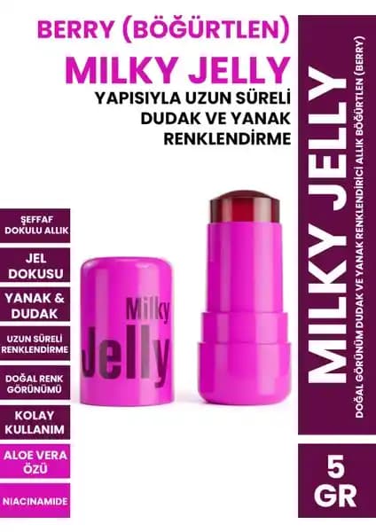 Procsın Milky Jelly Dudak ve Yanak Renklendirici Allık Berry 5g Doğal Görünüm İçin Uygun