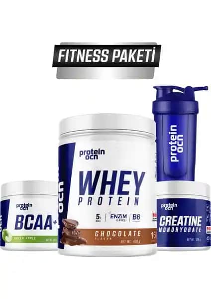 Proteinocean Fitness Paketi Çikolata ve Yeşil Elma Aromasıyla Sağlıklı Yaşam Destekleri