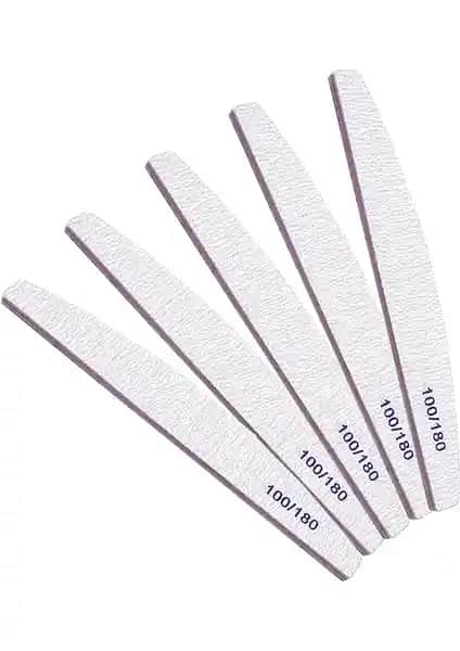 Protez Tırnak ve Tırnak Bakımı İçin Güvenilir Kağıt Törpü 100/180 Grit 5'li Paket