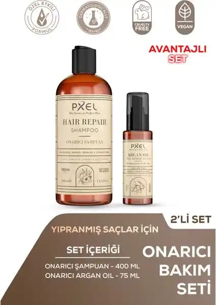 Pxel Onarıcı Şampuan ve Argan Serum ile Saçlarınızı Güçlendirin ve Doğal Parlaklık Kazanın