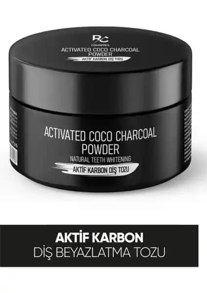 Rc Cosmetics Premium Aktif Karbon Diş Temizleme Tozu ile Sağlıklı ve Parlak Gülümseme