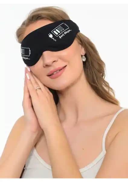 Sauna Suit Siyah Pamuklu Göz Bandı ile Daha İyi Uyku Deneyimi Sağlayın