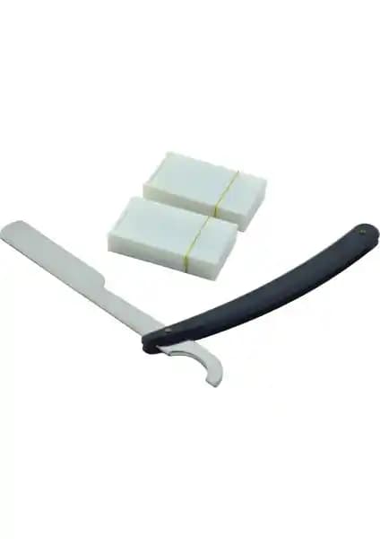 Sedef Siyah Tıraş Usturası ve 10 Tam Jiletle Geleneksel ve Şık Tıraş Deneyimi