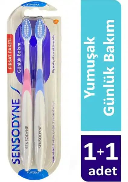 Sensodyne Günlük Bakım Diş Fırçası 1+1: Hassas Dişler İçin Etkili Günlük Temizlik Çözümü