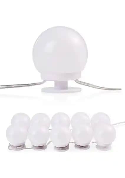 Sge Teknoloji 10 LED Ampullü Ayarlanabilir Makyaj Aynası ile İdeal Aydınlatma Çözümü