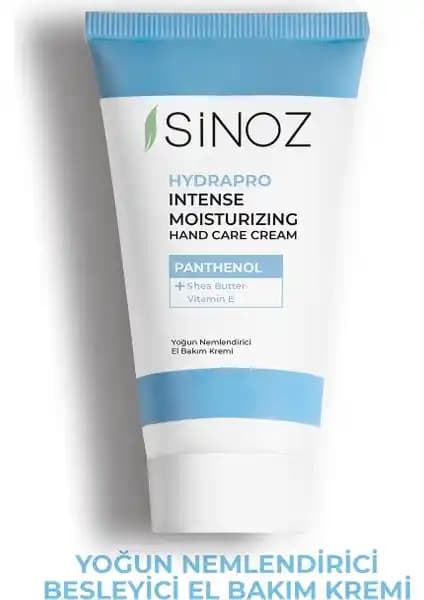 Sinoz Vitamin E Panthenol İçeren Yoğun Nemlendirici El Bakım Kremi - Günlük Kullanım için Ideal Çözüm