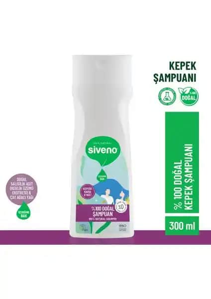 Siveno %100 Doğal Kepeğe Karşı Etkili Şampuan Saç Sağlığını Destekler ve Kepeği Azaltır