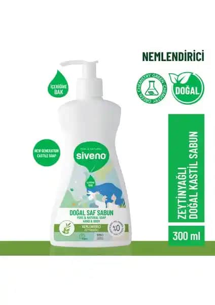 Siveno %100 Doğal Sıvı Kastil Sabun: Hassas Ciltler İçin Güvenli ve Çevre Dostu Temizlik Ürünü