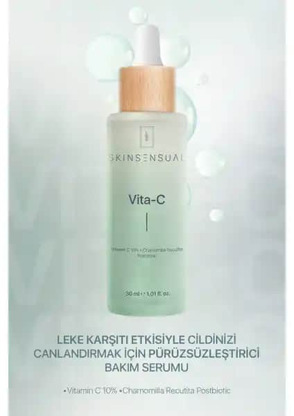 Skin Sensual Vita-C Parlaklık ve Ton Eşitleyici Serum Cilt Bakımında Günlük Kullanım İçin Uygun