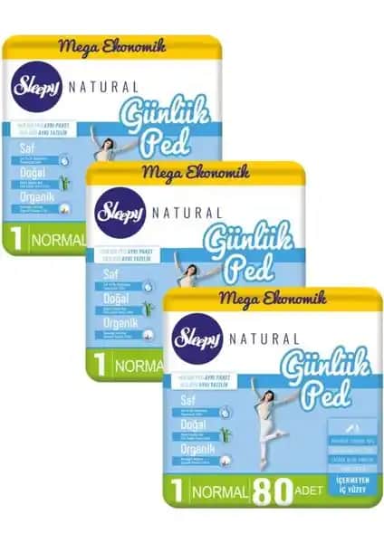 Sleepy Natural Günlük Ped 240 Adet, Yüksek Kalite ve Güvenlik Standartlarıyla Konfor Sunar