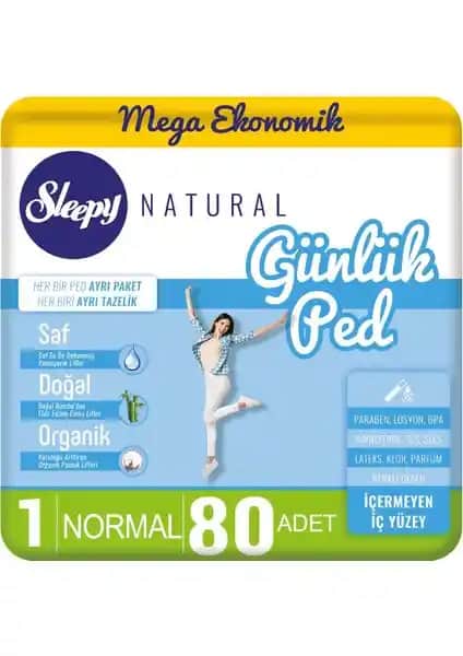 Sleepy Natural Günlük Ped: Konfor ve Güvenlik Sağlayan Temiz ve Hafif Kullanım Ürünü