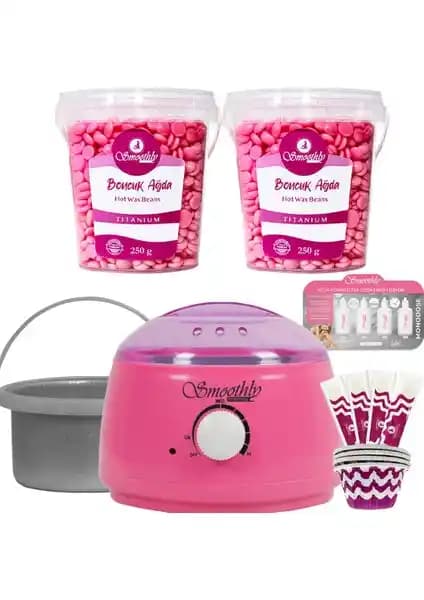 Smoothly 2 Kutu Pudralı Soyulabilen Boncuk Ağda ve Profesyonel Ağda Seti