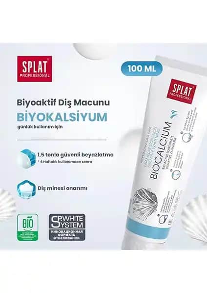 SPLAT Splat Professional Biocalcium Diş Macunu: Güçlendiren ve Hassasiyeti Azaltan Formül