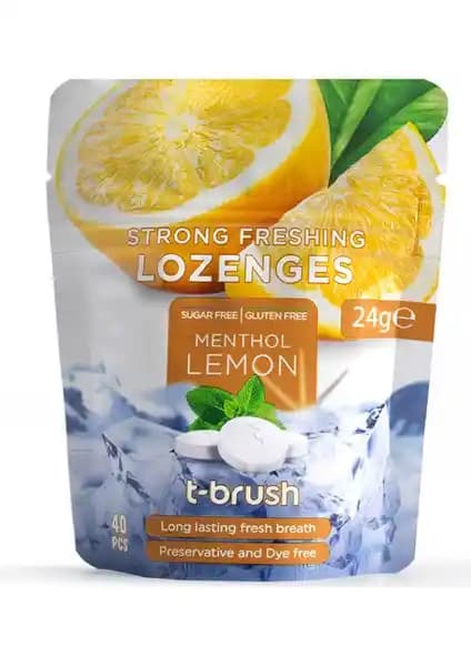 T-Brush Limon&nane Aromalı Ferahlatıcı Ağız Tableti Doğal İçeriklerle Uzun Süreli Tazelik Sunar